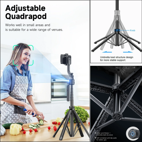 Motion Sensor Phone Tripod Stand Camera Mount